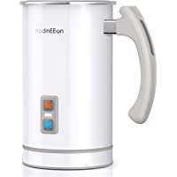 HadinEEon Espumador de leche eléctrico automático de 500 ml- espumador de leche para leche caliente y fría- color blanco